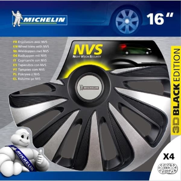 MICHELIN Hjulkåpa 16 NVS 3D by 4 i svart låda
