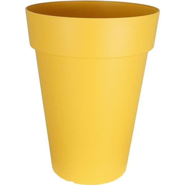 RIVIERA SOLEILLA HÖG blomsterlåda - Plast - Höjd 66 cm - Gul