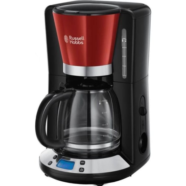 Kaffebryggare med filter - RUSSELL HOBBS - Colours Plus 24033-56 - Rostfritt stål - Programmerbar - 15 koppar - WhirlTech-teknik - 1100 W