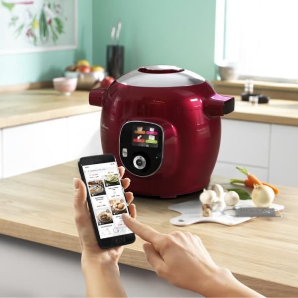 MOULINEX Cookeo Connect Smart multicooker, 6L, Högtryck, 200 inbyggda recept, Bluetooth, Dedikerad app YY5153FC