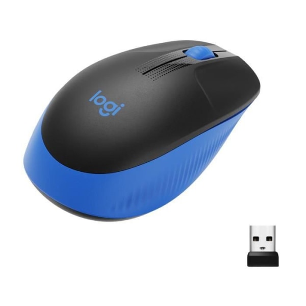 LOGITECH - M190 blå trådlös mus Svart, Blå