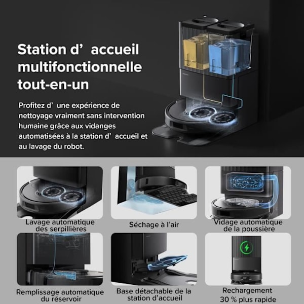 ROBOROCK QR 598 - Robotdammsugare - 8000 Pa - Multifunktionsstation - Trasselfri