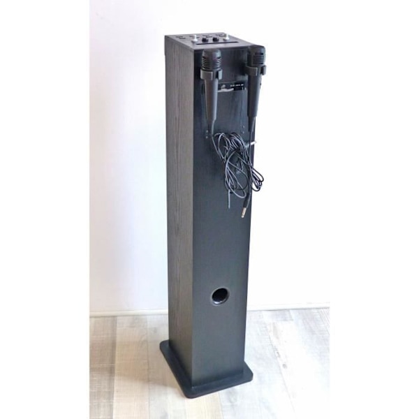 Inovalley HP49CD - Bluetooth Sound Tower - CD-spelare och karaokefunktion - 100W - FM-radio - USB-port - Aux-ingång - Svart