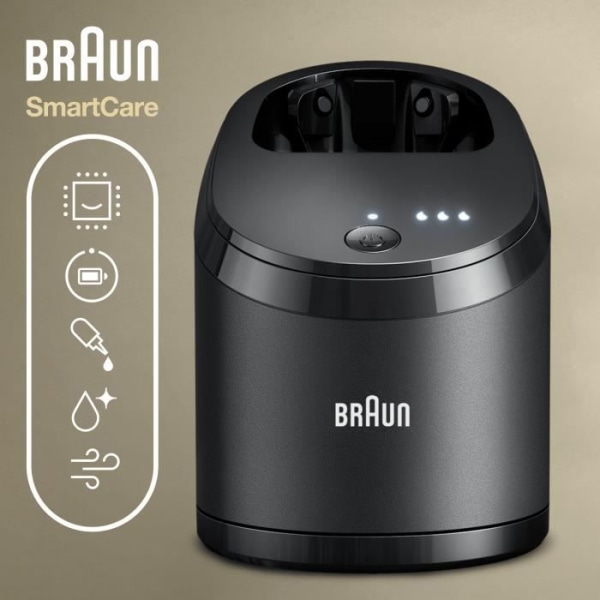 Braun SmartCare 5-i-1, svart, laddning, rengöring, kompatibel med serie 9 och 8, ren och förnyad patroner