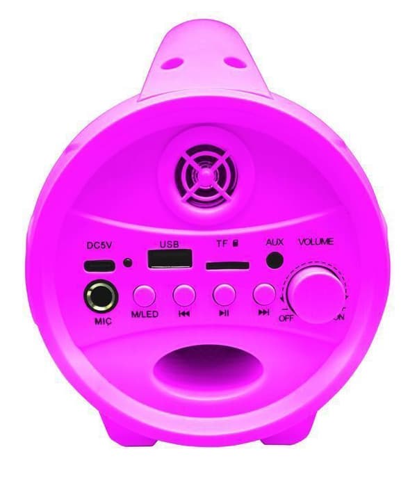 Upplyst trådlös Bluetooth-högtalare med Barbie-mikrofon