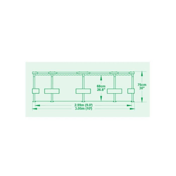 BESTWAY rörformad poolkit över marken - Steel Pro - 305 x 76 cm - Rund (Levereras med filtreringspump)
