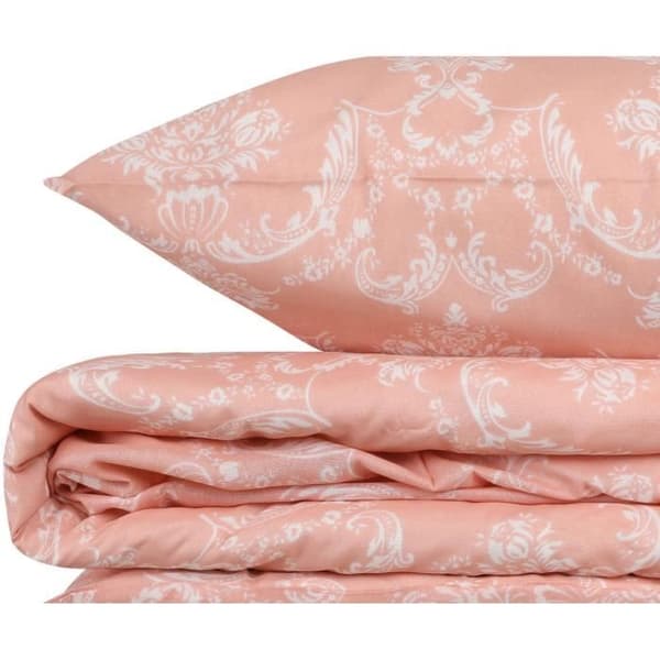 Bäddset - 1 påslakan 220 x 240 cm + 2 örngott 60 x 60 cm - 65% bomull, 35% polyester - Puderfärgad
