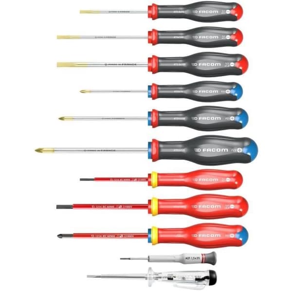 Set med 11 PROTWIST skruvmejslar - FACOM - AT.11PB