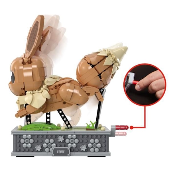 MEGA-Pokémon-Eevee i Motion-Building-låda 1 381 stycken HTH71