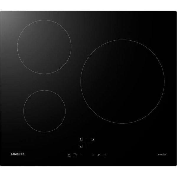 SAMSUNG NZ63M3NM1BB / UR - Induktionshäll - 3 zoner - 7200 W - L59 x D57 cm - Glasbeläggning - Svart