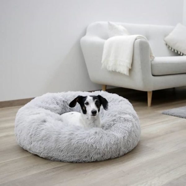 Korg - KERBL - Fluffy - Ø60 x 18 cm - Ljusgrå