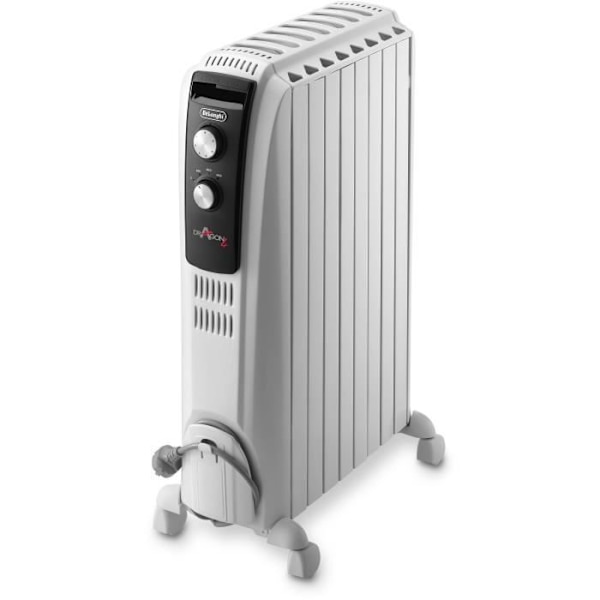 Dragon4 DELONGHI oljebadsradiator - 2000W - 3 uppvärmningssteg - Real Energy-teknik - Skorstenseffekt