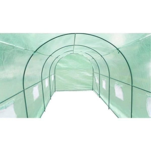 Tunnel Garden växthus - 9 m² - 140 g polyetenduk och stålrör med 18 mm diameter
