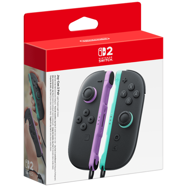 Par Joy-Con 2-kontroller, ljuslila och ljusgrön, för Nintendo Switch 2