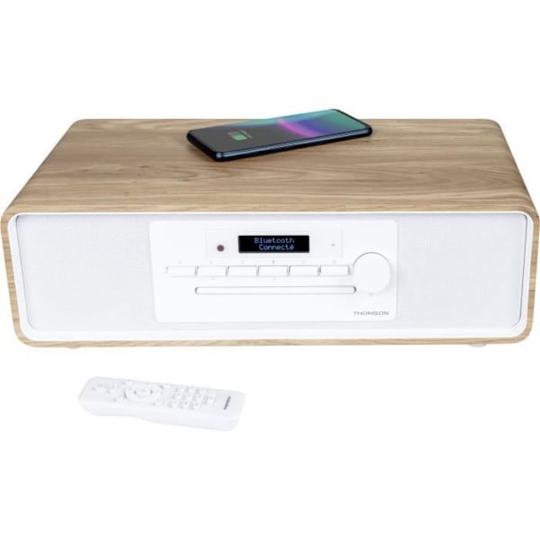 Bluetooth mikrosystem - THOMSON - CD/MP3/USB/FM-radio/DAB+ - 75W - LCD-skärm - Fjärrkontroll