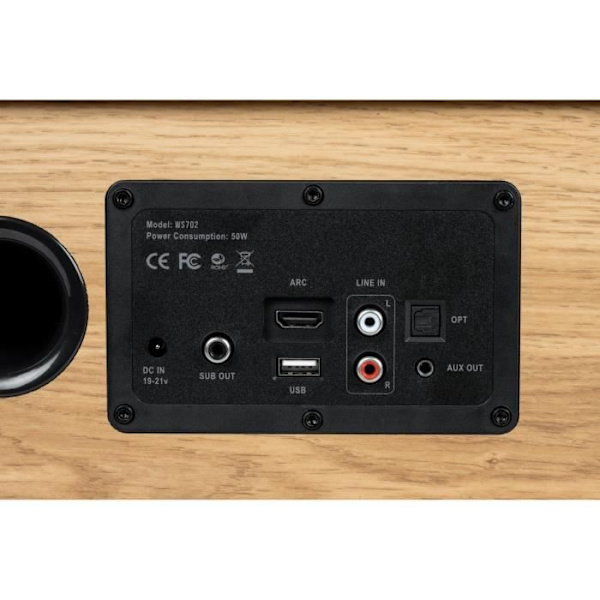 Bluetooth-högtalare - THOMSON - WS702 - 150W - Trä - RCA, USB, AUX-IN, TV-ljud