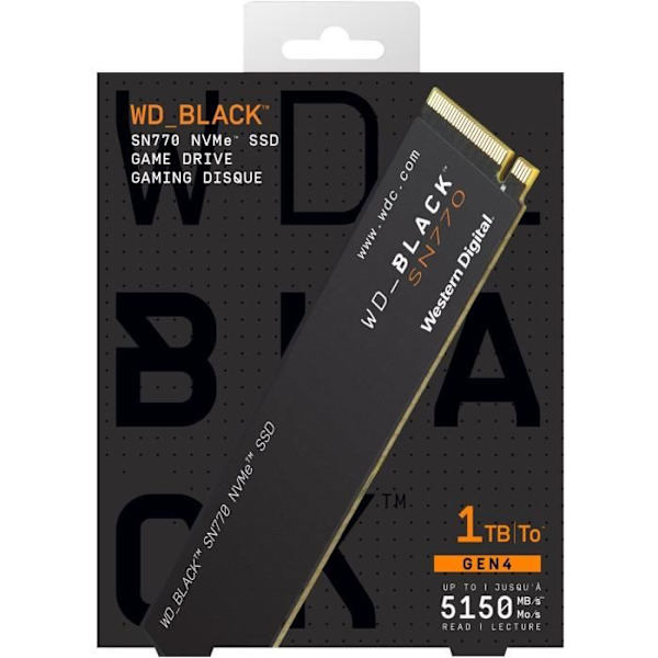 Intern SSD - SN770 NVMe - WD_BLACK - 1 TB - M.2 2280 - WDS100T3X0E