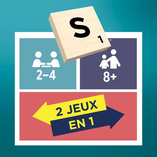 Klassiskt Scrabble - 2 i 1 - Mattel Games - JGR63