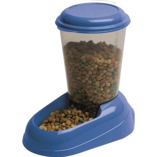 FERPLAST Zenith 3L livsmedelsdispenser av plast - 29,2x20,2x28,8 - Blå - Hund och katt