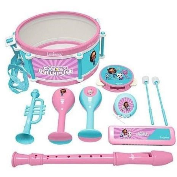 Lexibook - Gabby and the Magic House Musical Set - 7 instrument - Förvaring i trumman