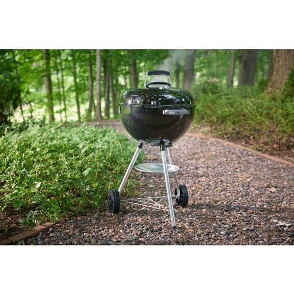 Weber Bar-B-Kettle Kolgrill - 47 cm Diameter - Inbyggd Termometer - Emaljerat Stål - 6 Kuvert - Svart