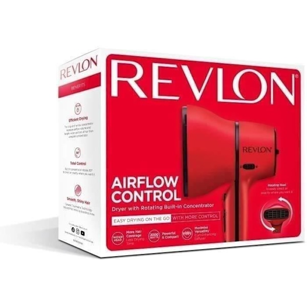 Revlon AirFlow styrbar hårtork RVDR5320E Röd