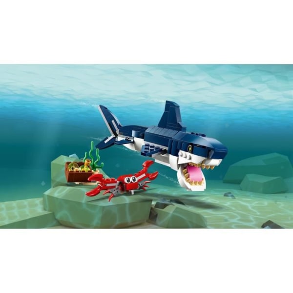 LEGO Creator 3-i-1 31088 undervattensvarelser, marina djurfigurer, haj, krabba