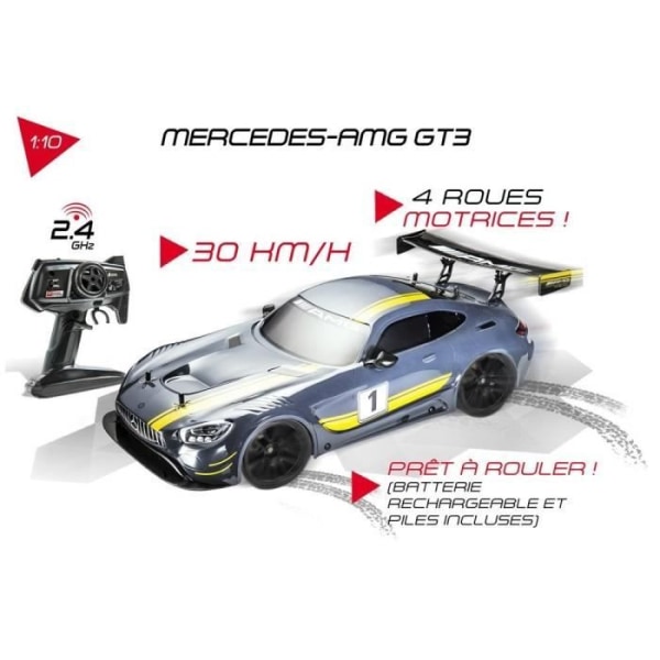 MONDO Mercedes AMG GT3 radiostyrd bil - Skala 1:10 - Från 8 år