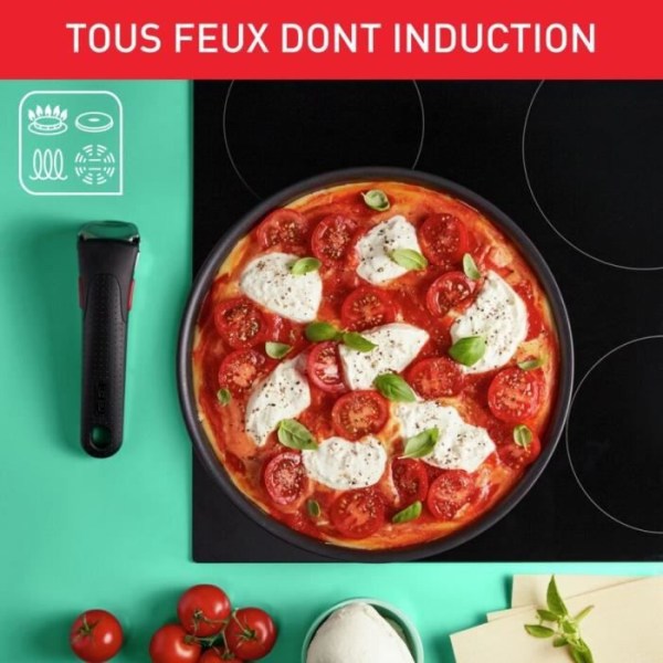 Tefal L3989502 Ingenio Daily Chef Rouge Surprise Set 10 stycken, non -stick, alla lampor inklusive induktion
