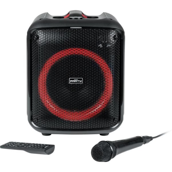 BIGBEN PARTYBTHPMAX - Trådlös ljushögtalare - Bluetooth 5.3 - 200W - USB, SD, Aux-In - Trådbunden mikrofon (perfekt karaoke)