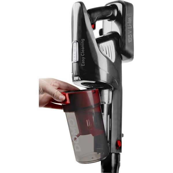 Domo DO1032SV - 2 i 1 - 18,5 V kvast dammsugare - Li -ion batteri - cyklonisk system - roterande borste