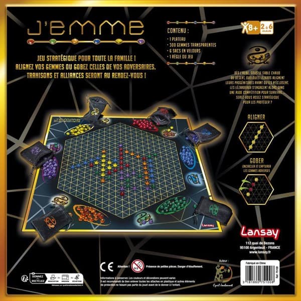J'EMME - Brädspel - LANSAY - Från 8 år