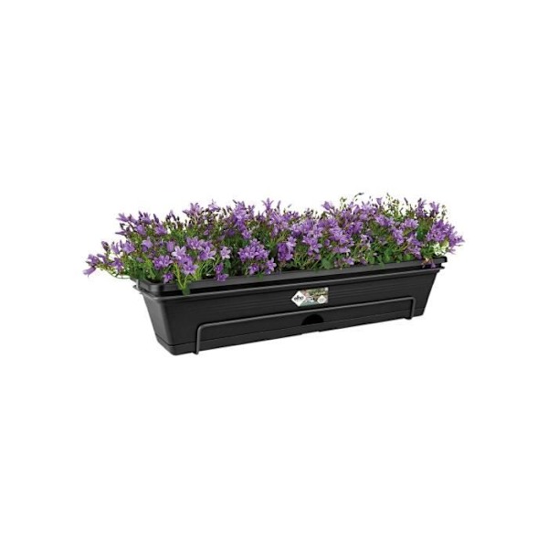 ELHO Balconniere Green Basics Allin1 50 - Exteriör & balkong - L 25,7 x B 47,3 x H 16,7 cm - Svart levande