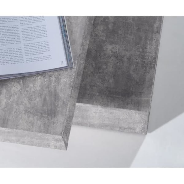 Fyrkantigt vridbart soffbord - Spånskiva - Ljusgrå betongdekor - Klassisk - L 78 x D 78 x H 35,4 cm - KAFFE