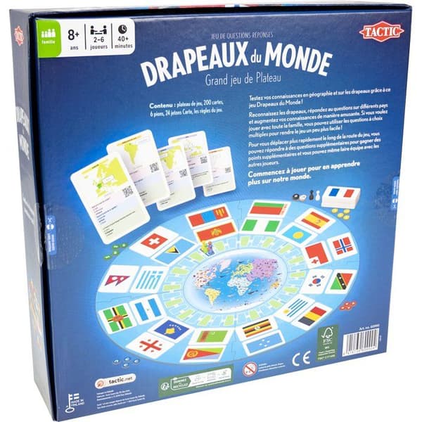 Världens flaggor - Quizspel - TAKTIK - 2 till 6 spelare - Från 8 år
