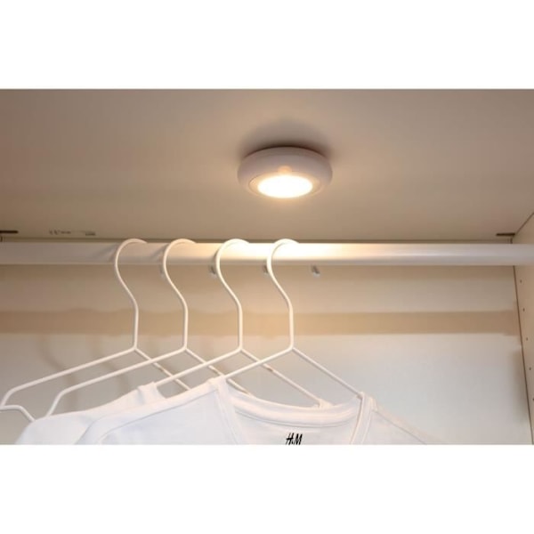 Paket med 2 LED omklädningsrumslampor - GAO - 80 lumen, PIR-sensor, AAA-batterier