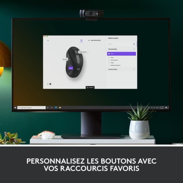 Logitech Signature M650 L trådlös mus - Tyst stor storlek, Bluetooth, programmerbara knappar - grafit