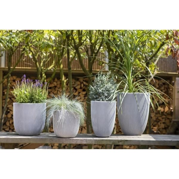 Capi Elegant vas Groove 34x46 cm elfenben 445498