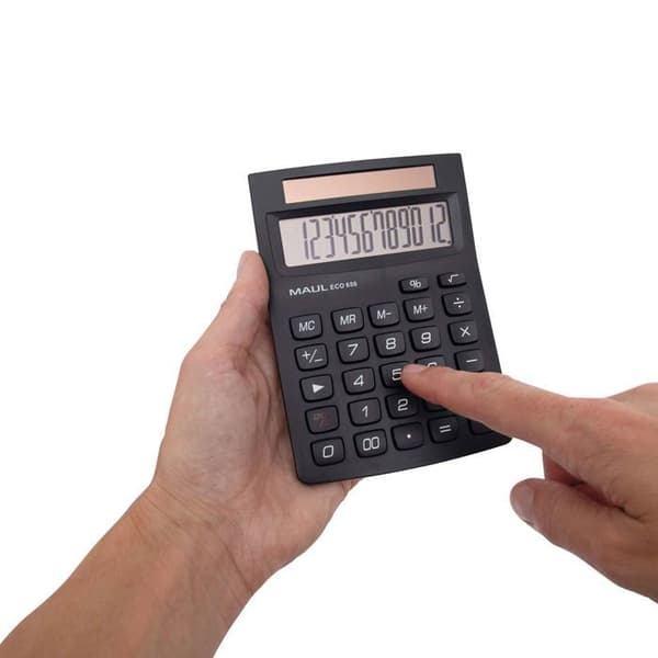 Bordskalkylator - MAUL - ECO 650 - 12 siffror - Svart