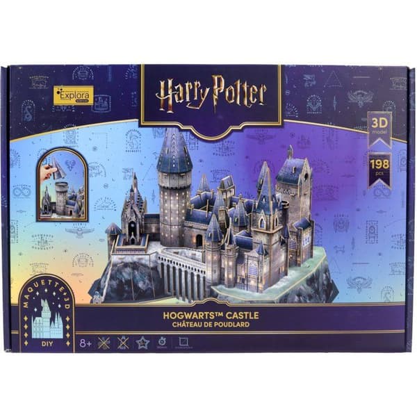 3D-pussel - Hogwarts slott - EXPLORA - 540302 - Harry Potter-licens - 197 bitar - Från 8 år