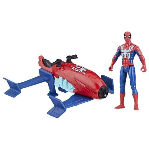 Spider-Man Hydro-Jet box set, 10 cm figur med fordon, superhjälteleksaker för barn från 4 år och uppåt