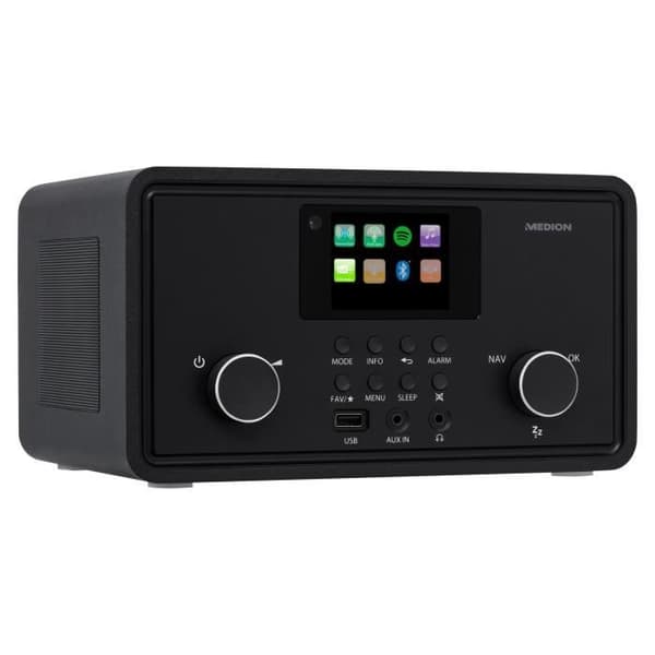 Internetradio - MEDION - DAB - Bluetooth - 2x10W RMS - Svart