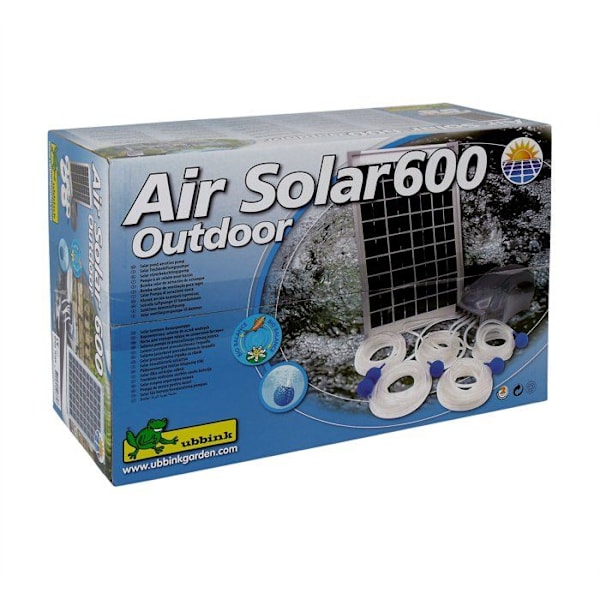 Luftpump - UBBINK - AirSolar 600 - Flödeshastighet 600 l/h - 5 diffusorer - 12V solpanel