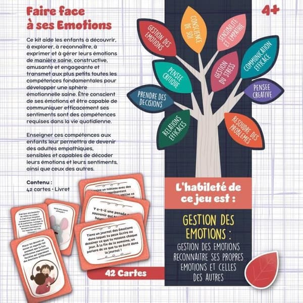 Kortspel för känslohantering - Pedagogiskt spel - LIVSKUNSKAPER - Illustrerade kort