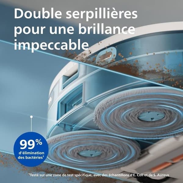 Philips HomeRun 5000 Robotdammsugare & Rutmopp XU5100/20 med Auto-Empty Station, LDS-laser beige