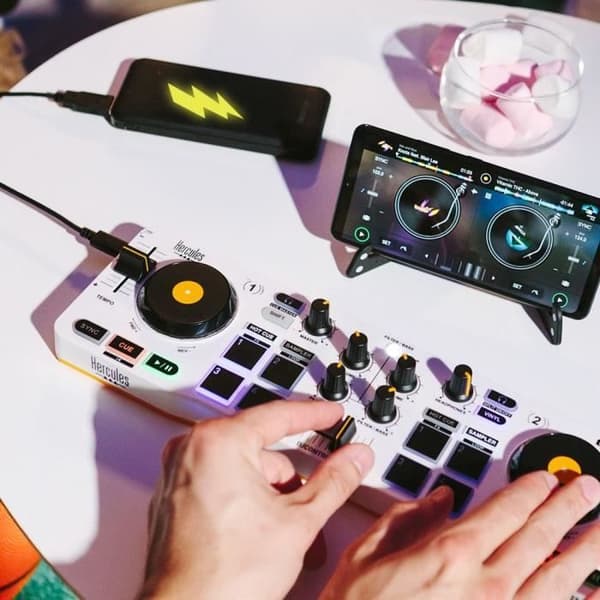 HERCULES DJControl Mix - Trådlös Bluetooth DJ Controller för smartphones (iOS och Android)