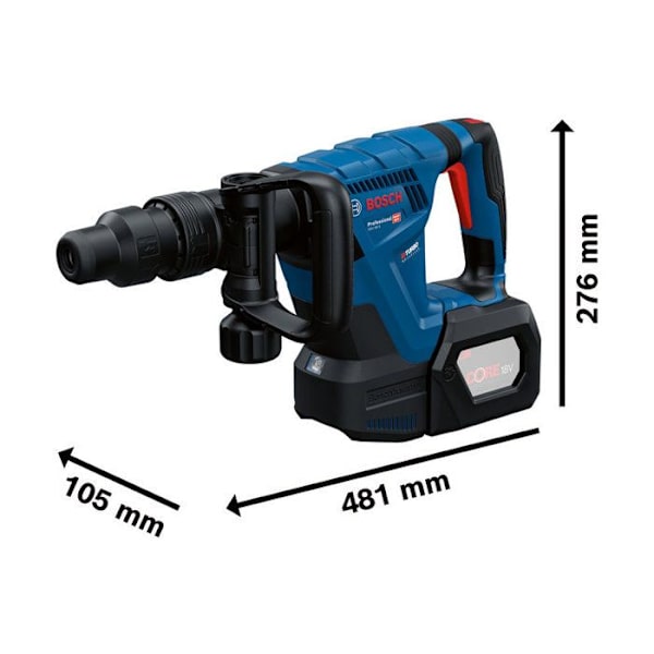 BOSCH PROFESSIONAL sladdlös rivningshammare - GSH 18V-5 - SDS max - 8,5 J