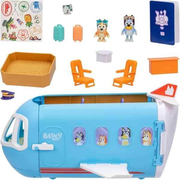 Bluey's Plane - BLUEY - Transformerbart lekset med figurer och tillbehör