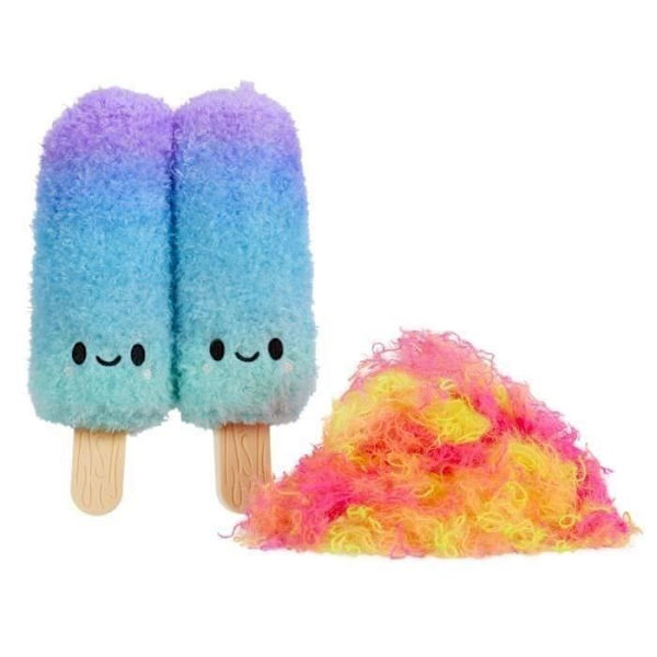 Fluffies Stuffiez - ASMR-plysch att anpassa - Vattenis - Fyllning för att ta bort och upptäcka en annan karaktär - 4 år och uppåt