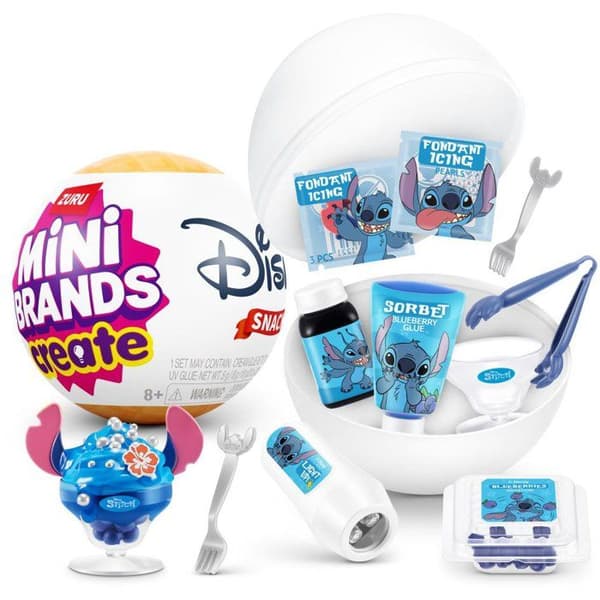 Överraskningskapsel - Figur - ZURU - Mini Brands Create Disney Snacks - Slumpmässig modell - Ålder 8+